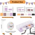 thumbnail image 2 of About 500 Pcs Tile Bracelet Making Kit Including Two Hole Glass Rectangle Beads Big Eye Beading Needles Elastic Thread for Bracelet Necklace Earring Jewelry Making, 2 of 5