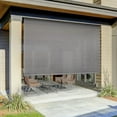 thumbnail image 4 of Keystone Fabrics UP77.78.55 84 x 96 in. Regal Cordless Outdoor Sun Shade with Hand Crank - Hazelnut, 4 of 5