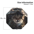 thumbnail image 2 of Honeii Pilot Cat In Vintage Plane Print Leather Coaster Set of 4, Ideal for Safeguarding Your Furniture from Drinks Spills and Effortless Cleanup-Octagon, 2 of 6