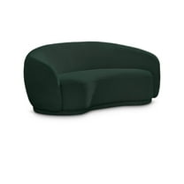 Meridian Furniture Hyde Green Boucle Fabric Loveseat