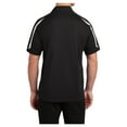 thumbnail image 2 of Mens Tricolor Shoulder Micropique Sport-Wick Polyester Polo Black/ Iron Grey/ White X-Small, 2 of 8