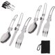thumbnail image 1 of Juego De 2 Cubiertos Plegables Para Acampar, Vajilla Plegable 304, Vajilla Plegable Y Ultraligera Tres En Uno, Incluye Bolsa De Nylon Negra, Muy Adecuado Para Viajes De Picnic Al Aire Libre Shuxiu Wang 9024715002358, 1 of 4
