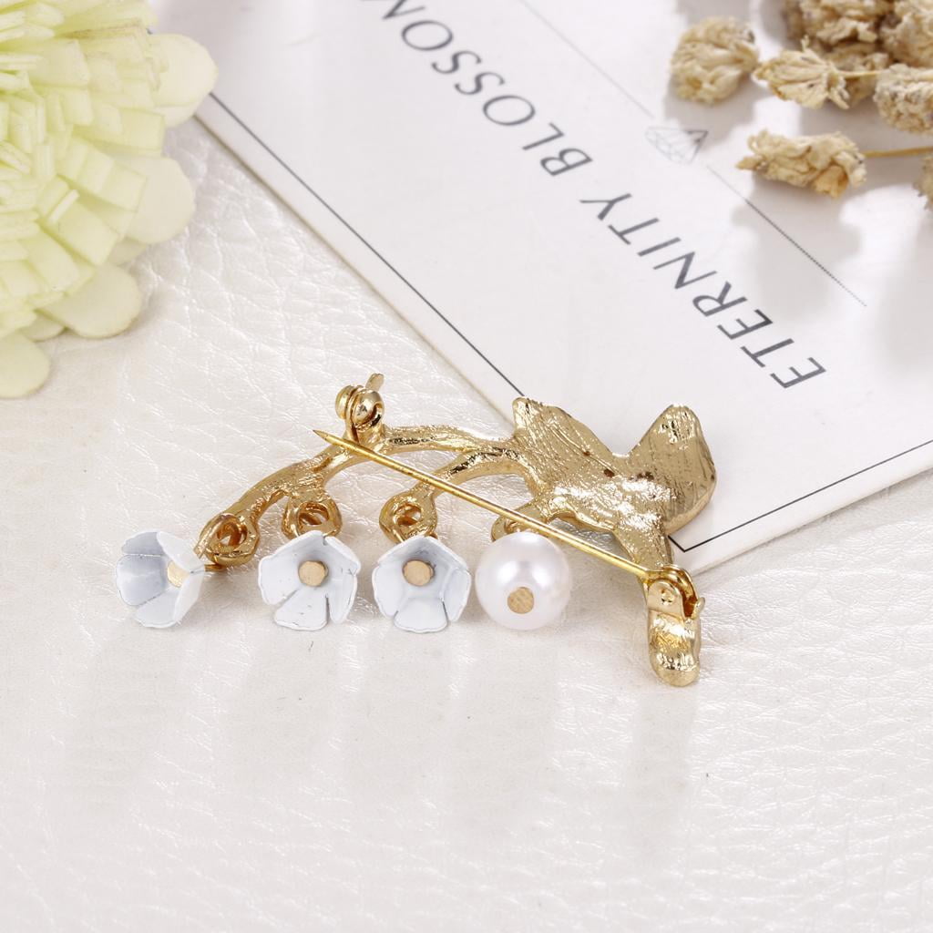 Segolike 5xConvallaria Brooch Pin Bridal Wedding Jewelry Scarf Clips