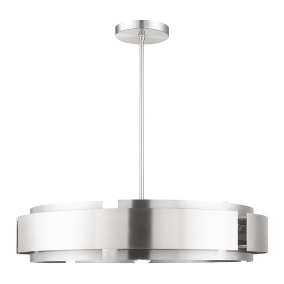 49418-91 Livex Lighting Varick - 7 Light Pendant in Contemporary Style - 34 Inches wide by 15.5 Inches high
