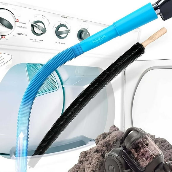 Dryer Vent Cleaner Kit with Lint Brush, Vacuum Hose Attachment & Stretch Universal Connector, Efficient Dryer Lint Removal Tool for Home Vent Cleaning
