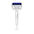 thumbnail image 3 of ANGARA Lab Grown 3.4 Ct Blue Sapphire & Lab Diamond 3 Stone Ring for Women in 14K White Gold (Size-10x8mm) | September Birthstone, Anniversary, Jewelry Gift for Women | Lab-Grown Blue Sapphire Ring, 3 of 8