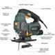 thumbnail image 2 of KKnoon 800W 6.5-Amp 3000 SPM Jigsaw 6 Plantilla de velocidad variable, 2 of 8