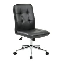 Boss Office Products Modern Faux Leather Tufted Ergonomic Office Swivel Chair, Black