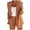 Brown, variant on Women's Blazer Suit Jacket Business Coat Long Sleeve Buttons Solid Colour Office Fashion Lapel Slim Temperament Cardigans Outwear