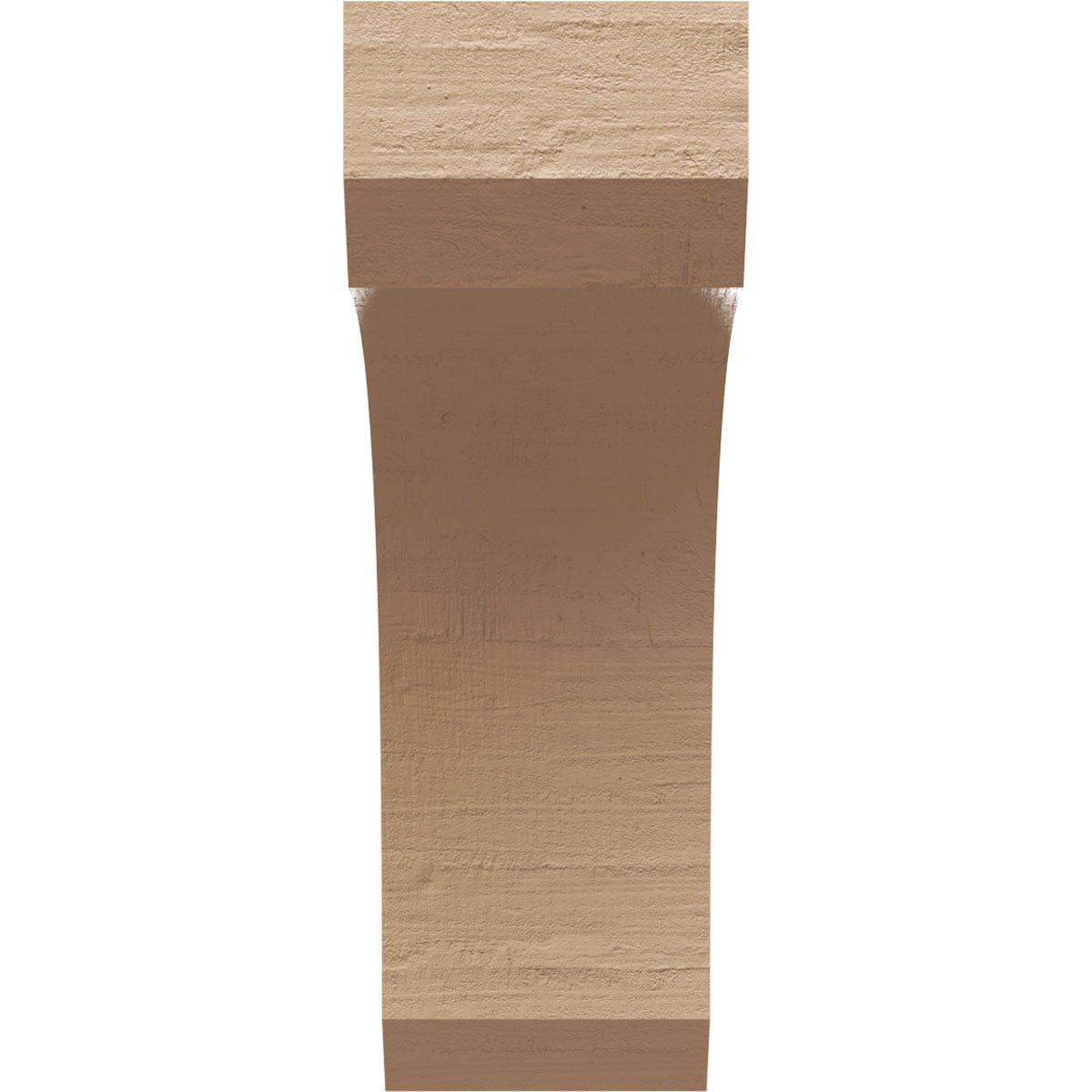 2"W x 4"D x 6"H Classic Legacy Rough Cedar Woodgrain TimberThane Corbel, Primed Tan