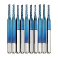 thumbnail image 2 of Enrutador de carburo 10pcs - Broca de corte de enrutador de carburo 10pcs Broca de grabado de molino de extremo de maíz azul para maquinaria CNC PCB(1.5mm), 2 of 10