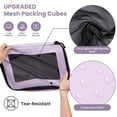thumbnail image 3 of Packing Cubes for Travel | 10 Set Purple|Durable Luggage Organizer 4 Size(Extra Large, Large, Medium, Small),Comprehensive Cubes for Toiletry,Underwear, Shoe,Travel Essentials,Efficient Women Gifts, 3 of 7