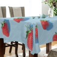 thumbnail image 4 of 60x120 Inch Tablecloth Polyester Square Tablecloth for Home Kitchen Dinner Decor Red Strawberry, 4 of 9