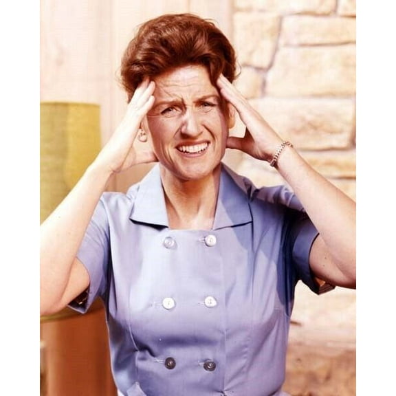 The Brady Bunch 1970's Ann B. Davis stressed out as Alice Nelson 8x10 photo
