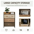 thumbnail image 5 of 4-Bin Dresser Storage Tower, Chest Drawers with Metal Frame - Bedroom Organizer, Multicoloured, 31" H, 5 of 9