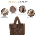 thumbnail image 4 of Fluffy Tote Bag for Women, Cute Fuzzy Tote Handbag Faux Fur Bag Furry Purse, 4 of 7
