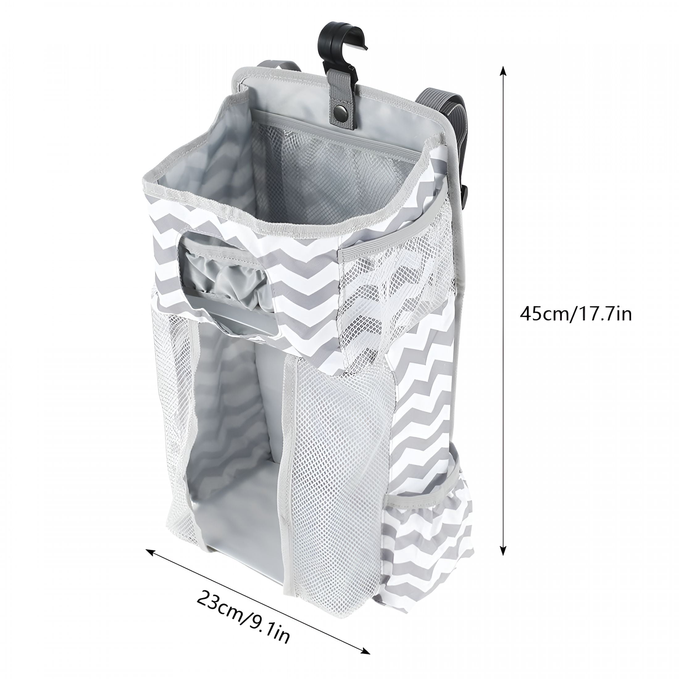 XIBUFE Large Oxford Cloth Crib Hanging Diaper Caddies Organizer for Changing Table Caddy for Baby Stuff