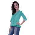 thumbnail image 4 of Moomaya Womens Cotton Peplum Top V-Neck Cotton Tunic Ethnic Blouse, 4 of 7