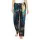 thumbnail image 1 of Balery Starry Sky Moon Wolf Leader Pantalones de pijama para mujer, pijamas ultraligeros, pantalones de estar por casa-Medium, 1 of 6