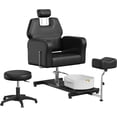 thumbnail image 1 of Chaise de Pédicure avec Bassin pour Pieds, Bain de Pieds Hydraulique avec Rotation à 360°, Unité de Pédicure Réglable en Hauteur, 1 of 6