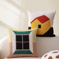 thumbnail image 4 of Fennco Styles Novelty House Knitted Decorative Throw Pillow Cover 18" W x 18" L – Multicolor Textured Cushion Case for Home, Couch, Bedroom, Kids Room, Playroom and Office Décor, 4 of 7