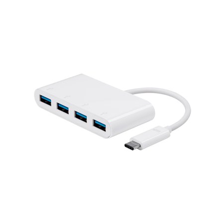 UPC: 0889028033333 | Monoprice Select Series 4-Port USB-C Hub White (115248)