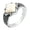 Silver White, variant on Men's Stainless Steel Vintage Gothic Punk Synthetic Turquoise Stone Rings Thumb Pinky Ring Silver White Size 12