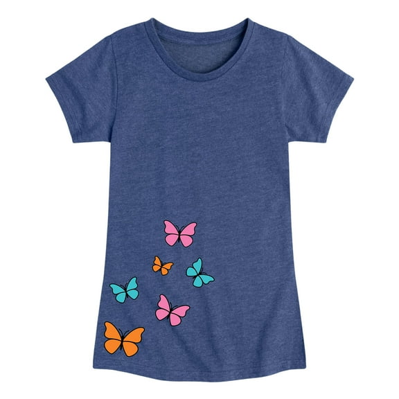 Instant Message - Butterflies - Girls Toddler And Youth Short Sleeve Graphic T-Shirt