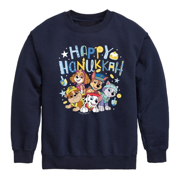 Paw Patrol - Happy Hanukkah Graphic Long Sleeve Fleece Sweatshirt