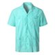 thumbnail image 1 of Camisas Para Hombre Manga Larga Hombres primavera y verano moda y ocio Dongfeng Multi bolsillo botón solapa camiseta manga corta (Light Blue, L), 1 of 7