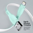thumbnail image 4 of Powertek MFi USB-A to Lightning Two-Tone Pastel Fast Charge Cable, 6 ft, Mint, 4 of 8