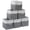 White&Gray-Cube - 11 x 11 x 11 inches (6 Pack), variant on White Cube - 11 x 11 x 11 inches (6 Pack) Fabric Storage Bin