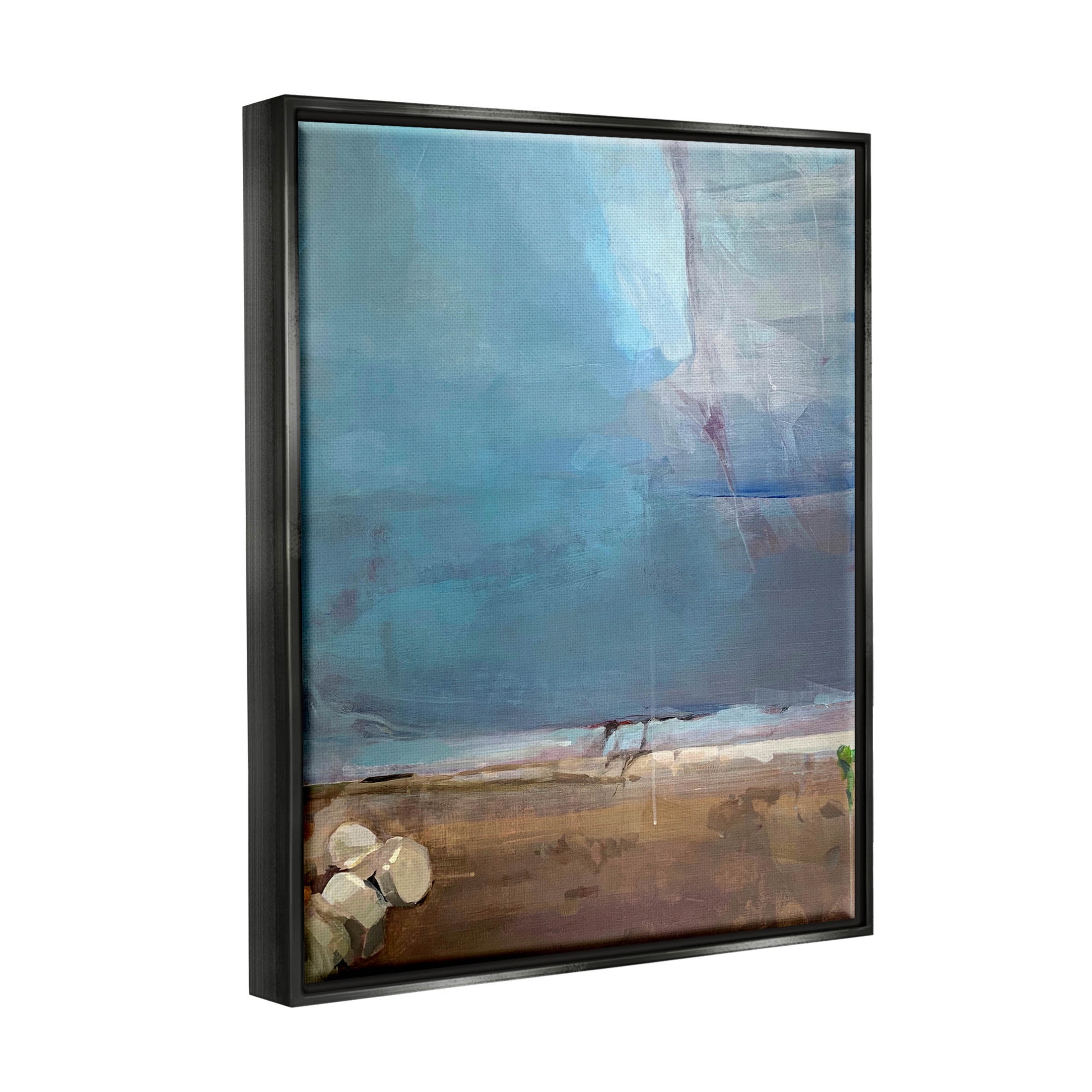 Abstract Sky Scenery Landscape Abstract Painting Jet Black Framed Art Print Wall Art