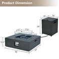 thumbnail image 3 of 36" Rectangular Propane Fire Pit Table Set - 50,000 BTU Outdoor Gas Fire Pit with Wind Guard, Waterproof Cover & Tank Table, 3 of 7
