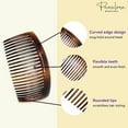 thumbnail image 3 of Parcelona French Large Tortoise Shell 23 Teeth Hair Side Combs 4 Inch, 3 of 8