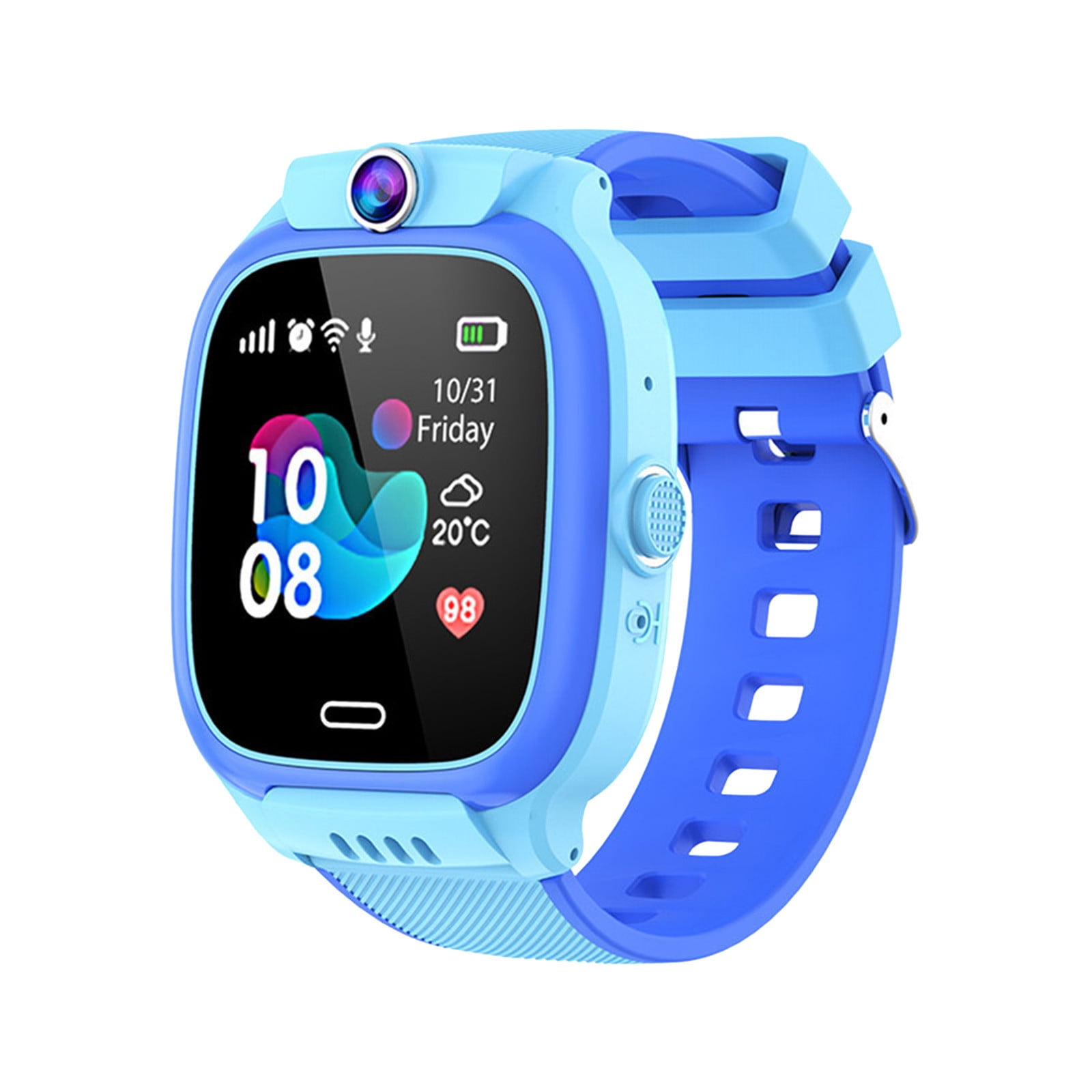 Smart Watch with WiFi GPS Tracker HD Camera Voice Chat Waterproof Learning Games Long Standby 680mAh Battery for Students 1.44 Inch Screen LBS Positioning Parent-Child Communication Safety Phone Watch