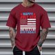 thumbnail image 1 of Tops para hombre, blusas y camisas de cuello redondo y manga corta para hombre, tops casuales de cuello redondo y manga corta con estampados especiales para hombre., 1 of 5