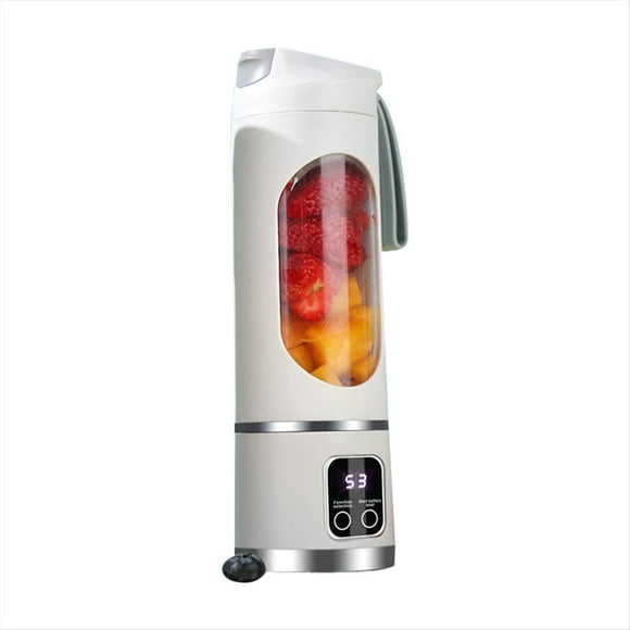 Licuadora Portátil Exprimidores Eléctricos Mezcladores de Frutas Mini Licuadora de Batidos Recargable por USB Exprimidor Personal 12 Cortadores 3 Engranajes A