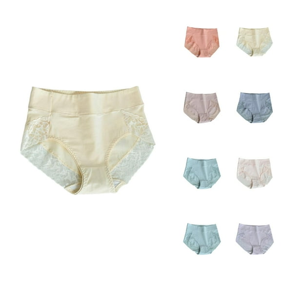 Women's Elongated Crotch Plus Size Belly Cinching High Waisted Breathable Briefs