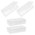 thumbnail image 6 of BESTOYARD 4pcs Cotton Ball Container Transparent Cotton Swab Case Travel Friendly for Families, 6 of 8