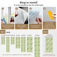 thumbnail image 6 of Spring Leavse Window Privacy Film, Pastoral Garden Botanical Rustic Burlap Static Cling UV Sun Blocking Tint Film Heat Control Windows Films for Bedroom Bathroom, Window Stickers 17.7"x39.3", 6 of 7