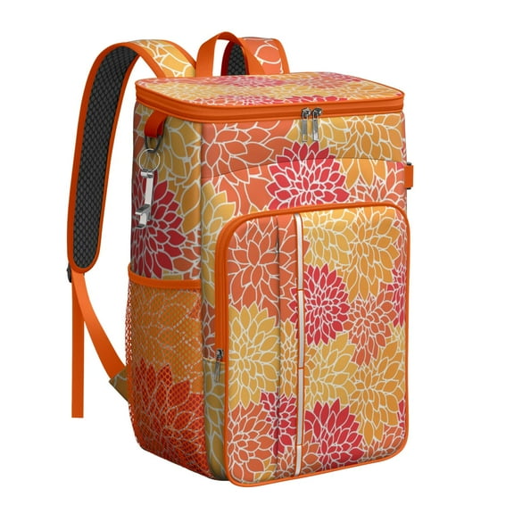 Hippie Retro Style Colorful Abstract Insulated Backpack Cooler - 20L Soft Cooler Bag, Geometric