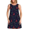 thumbnail image 1 of Balery Christmas Deer Vestidos de verano para mujer con estampado: vestido holgado sin mangas, vestido playero informal y cómodo para días calurosos., 1 of 7