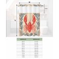 thumbnail image 6 of No Hook Shower Curtains with Snap in Liner, Lobster Coastal Fabric Shower Curtain, Summer Beach Coral Shell Nautical Vintage Double Layers & See-Through Top Window Bathroom Curtains 60''x72'', 6 of 6