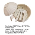 thumbnail image 4 of Microwave Ramen Cooker Set with Lid, Strainer, Chopsticks, Spoon, Fork and Phone Holder - Portable Instant Ramen Bowl Cooker for Dorm, Home, 4 of 10