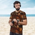 thumbnail image 4 of Wukai Log Cabin Inside Print Men's Short-Sleeved Mesh T-Shirt,Quick-Dry Short Sleeve Workout T-Shirt-X-Small, 4 of 8