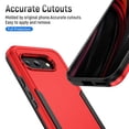 thumbnail image 3 of Dteck Case for Google Pixel 9A ,Shockproof Soft TPU Inner Layer and Hard Outer Back Cover Double Layer Design Phone Case,Red+Black, 3 of 7