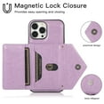 thumbnail image 3 of Dteck Crossbody Wallet Case for iPhone 12 / iPhone 12 Pro, PU Leather Phone Case with Card Holder Shoulder Strap Purse Cover 6.1 Inch,Purple, 3 of 5