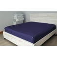 thumbnail image 3 of Zip On Fitted SheetS Full XL Size(54X80) - Includes 1 Bottom Fitted Base + 2 Zip Sheets - Fit's 14” In Deep Pocket - Zip Sheets Easy to Change - 600 TC Cotton Fitted Sheet - Navy Blue Color, 3 of 8