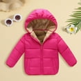 thumbnail image 2 of Otqutp Baby Windproof Jacket Autumn/Winter Preschool Girls/Boys Long Sleeve Hooded Removable Hat Down Filled Jacket 2 to 7 Years Old(Hot Pink,3-4 Years), 2 of 4